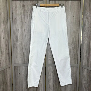 Eileen Fisher White Pants Tapered Leg Size 4